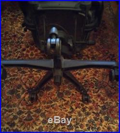 043 Herman Miller Aeron Office Chair Black With Black BAse Adjustable Arms