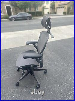 2020 Herman Miller Remastered Aeron Size B Fully Loaded Graphite LS Lumbar