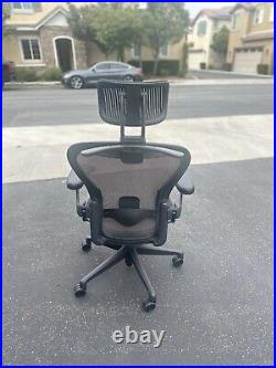 2020 Herman Miller Remastered Aeron Size B Fully Loaded Graphite LS Lumbar