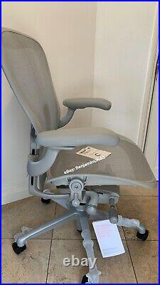 2021 Herman Miller Aeron Remastered Chair Size C Fully Loaded Mineral Grey