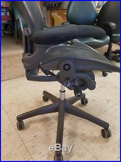 2 Herman Miller Aeron Office Chair Size C Lumbar, Broken Seat Pans