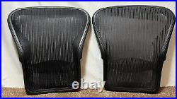 2 Herman Miller Classic Aeron Chair Back Frame B Medium Mesh / Lumbar Pad