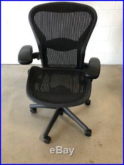 2x Herman Miller Aeron Office Chairs Size B Fully Adjustable