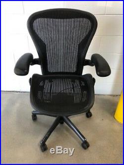 2x Herman Miller Aeron Office Chairs Size B Fully Adjustable