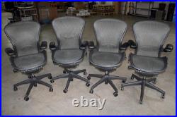 8 HERMAN MILLER AERON Mesh Desk OFFICE CHAIRS with LUMBAR 3 SIZES! A, B, C