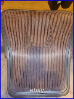 AERON chair BACK CUSTOM HERMAN MILLER CROWN LOGO WOVEN INTO MESH rare unique