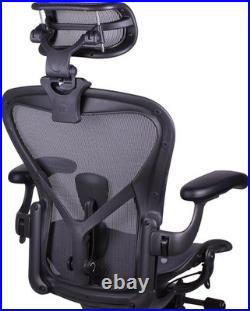 Adjustable H3 Headrest for Herman Miller Aeron Chair Modern Graphite Finish