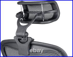 Adjustable H4 Headrest in Onyx for Remastered Aeron Chair Supportive Design