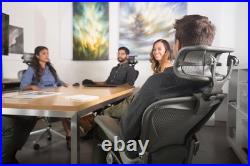 Adjustable Headrest for Herman Miller Aeron Chair H3 in Sleek Graphite Finish