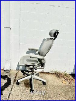 Aeron Chair Classic in Titanium Fully Loaded withMatching Titanium Mesh Headrest
