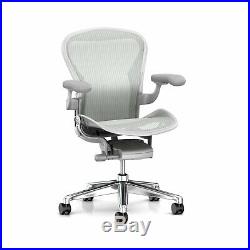 Aeron Chair Size B Mineral Frame Fully Adjustable Arms Standard Tilt N