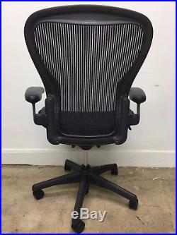 Aeron Chair by Herman Miller Basic Graphite Frame Carbon Classic Size C
