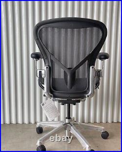 Aeron Chair by Herman Miller Size B with Polished Aluminum Base open box