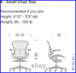 Aeron Ergonomic Chair Size A, Mineral
