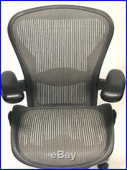Aeron Fully-Loaded Lumbar Support Size B (3D13) Silver By Herman Miller