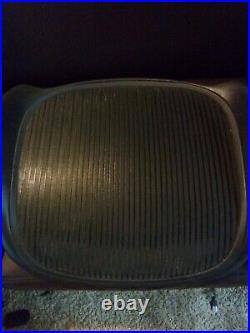 Aeron Herman Miller Genuine OEM Aeron Size B seat pan graphite 2 blemishs front