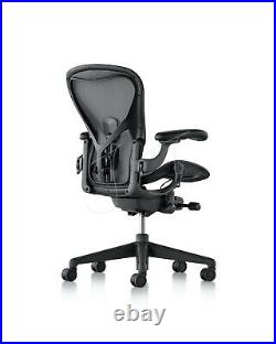 Aeron Office Chair Herman Miller Remastered Sz B ALL Graphite-Based BRAND NEW