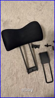 Atlas Cushion Headrest for Herman Miller Aeron Classic/Remastered Black Fabric