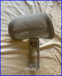 Atlas Headrest For Herman Miller Aeron Chair Silver Grey Remastered