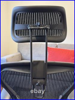 Atlas Headrest for Classic Herman Miller Aeron Chair Carbon