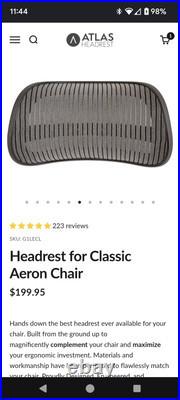 Atlas Headrest for Herman Miller Classic Aeron Chair Lead