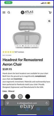 Atlas Headrest for the Herman Miller Remastered Aeron Chair Mineral