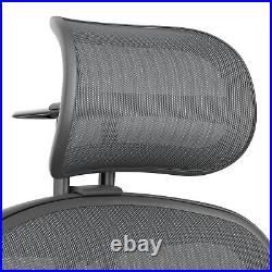 Atlas The Best Headrest For The Herman Miller Aeron Chair Graphite Remastered
