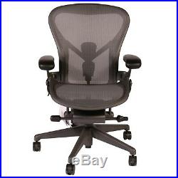 Authentic Herman Miller Aeron Chair Size B, Graphite Design Within Reach