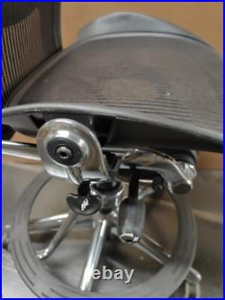 Authentic Herman Miller Aeron Mesh Work Stool Table Height Chrome Polished Sz B