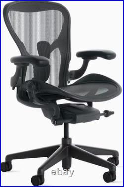 BRAND NEW IN THE BOX FULLY LOADED Herman Miller Aeron Office Chair B GRAPHITE BRAND NEW IN THE BOX FULLY LOADED Herman Miller Aeron Office Chair B GRAPHITE
