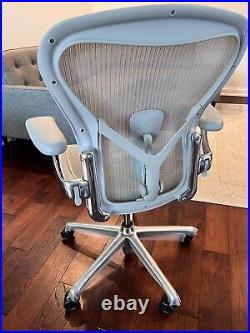 BRAND NEW Upgraded Herman Miller Aeron Chair Mineral Gray, Size B