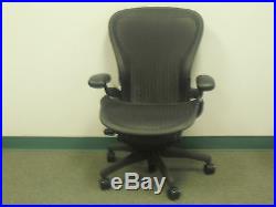 Basic Aeron Office Chair Size C Graphite Frame Classic Carbon Mesh #AE-6