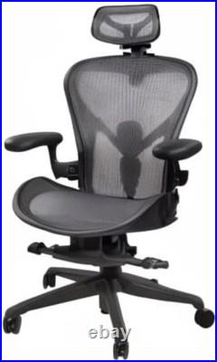 Black Ergonomic Headrest for Herman Miller Aeron Easy Install & Comfort Fit Black Ergonomic Headrest for Herman Miller Aeron Easy Install & Comfort Fit