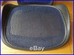 Blue Herman Miller Aeron Chair Mesh Size B Back and Seat Pan Frame Set