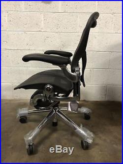 Brand New Herman Miller Classic Aeron Chair Fully Adjustabl Polished Base Size B