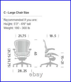 Classic Aeron Replacement Size C Frame & Cylinder