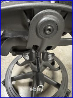 Classic Herman Miller Aeron Mesh Work Stool, Bar Height fully loaded size B