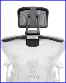 Ergonomic Headrest for Herman Miller Aeron with Removable Coat Hanger, Black