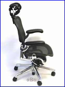 Executive Size B Lumbar Support With Leather arm Pads & Headrest Aeron Chair