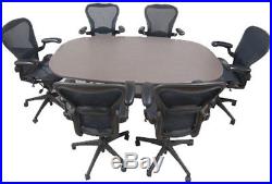 (Free Ship Bundle Buyout) Herman Miller Conference table with 6 Aeron chairs