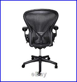 Fully Loaded Herman Miller Classic Aeron chair Size C Posturefit Free HW Caster