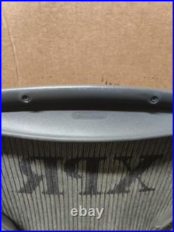 GENUINE OEM Herman Miller Aeron Seat Back Size C Large Black Custom XPR Letters