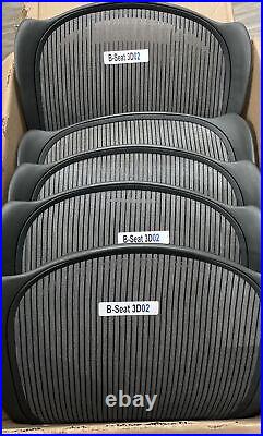 GENUINE OEM Herman Miller Aeron Seat Pan Size B 3D02 Grey Mesh New Lot Of 6 New