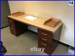 Geiger Triuna Table Desk, matching credenza (set of 2)Office Furniture and more