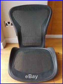 Green Herman Miller Aeron Chair Mesh Size B Back and Seat Pan Frame Set