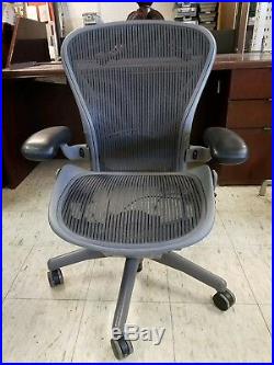 Grey Herman Miller Aeron Office Chair Size B with Lumbar Support