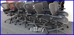 HERMAN MILLER AERON Chair Size B LEATHER ARMS Fully Loaded, Great Condition