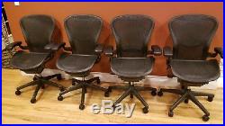 HERMAN MILLER AERON MESH CHAIR Size B. Price listed is for one. Four available