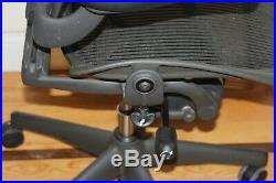 HERMAN MILLER AERON fully adjustable SIZE B BLACK. Aeron Chair office Eams