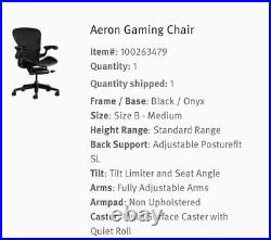 HERMAN MILLER Aeron GAMING CHAIR. Brand new and sealed